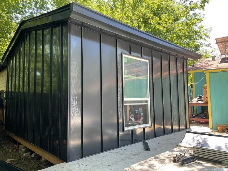 Black standing seam metal wall panels for Metal Roof Installation in Ridge Wood Heights